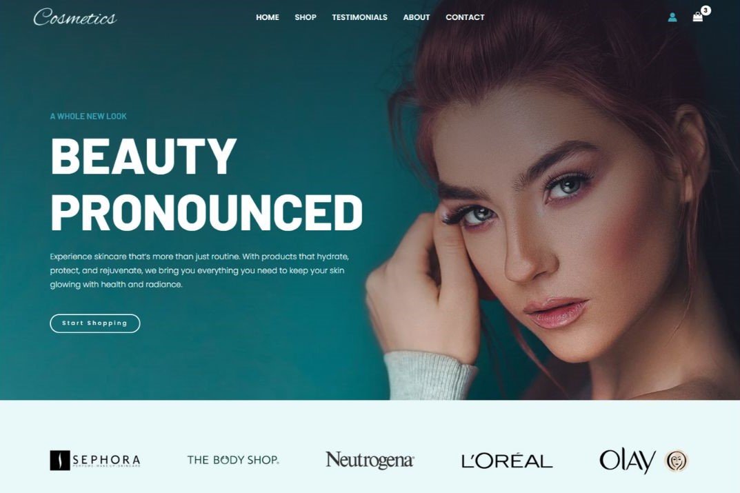 Cosmetics Standard eCommerce Website