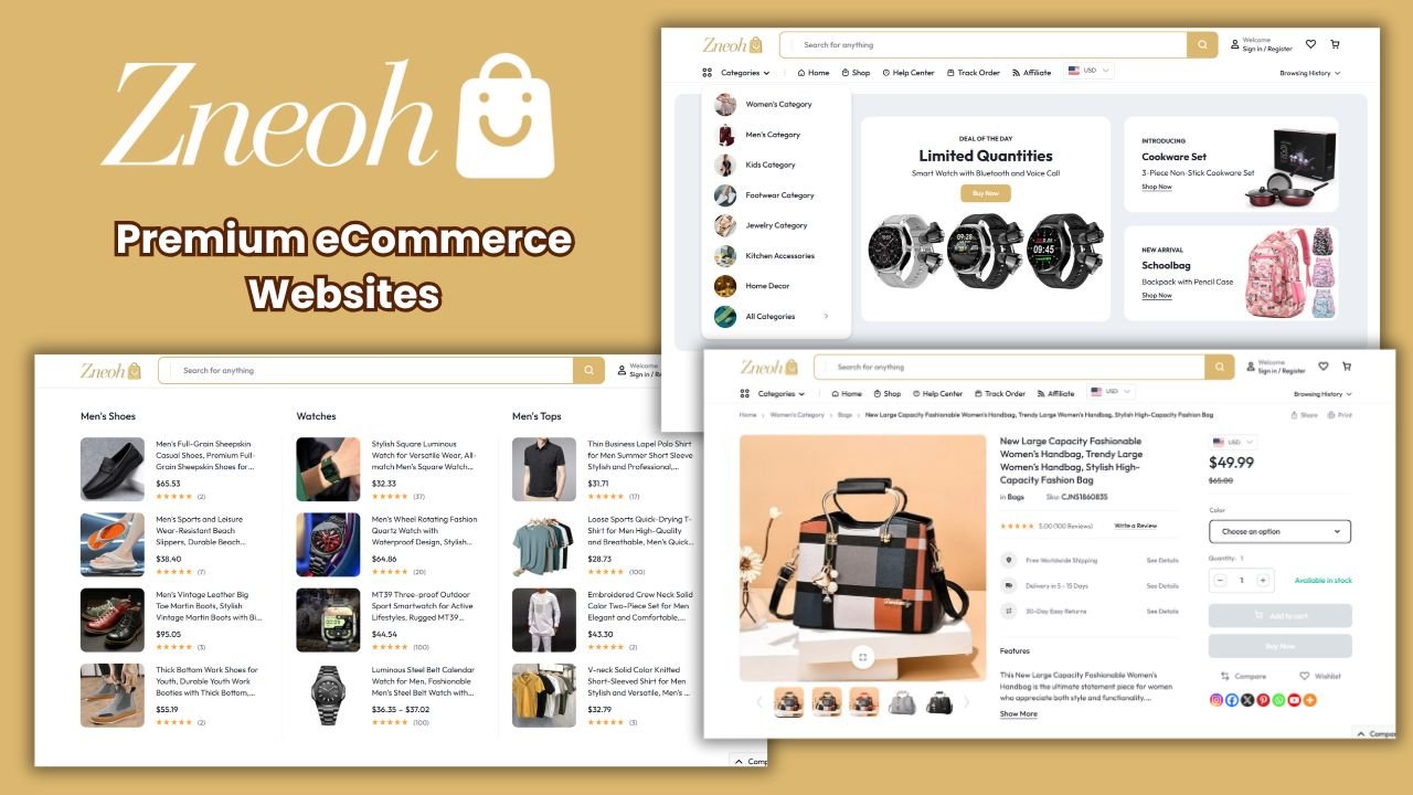 Zneoh eCommerce Websites | Premium Package