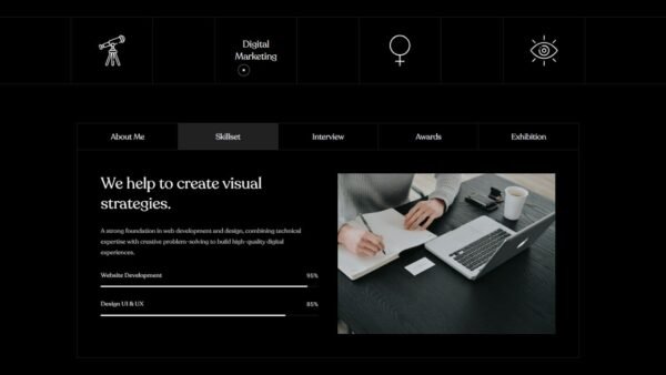 3. Drew Basic Portfolio Website - Skillset Section - Grass Codes