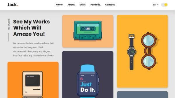 5. Jack Basic Portfolio Website - Project Section - Grass Codes