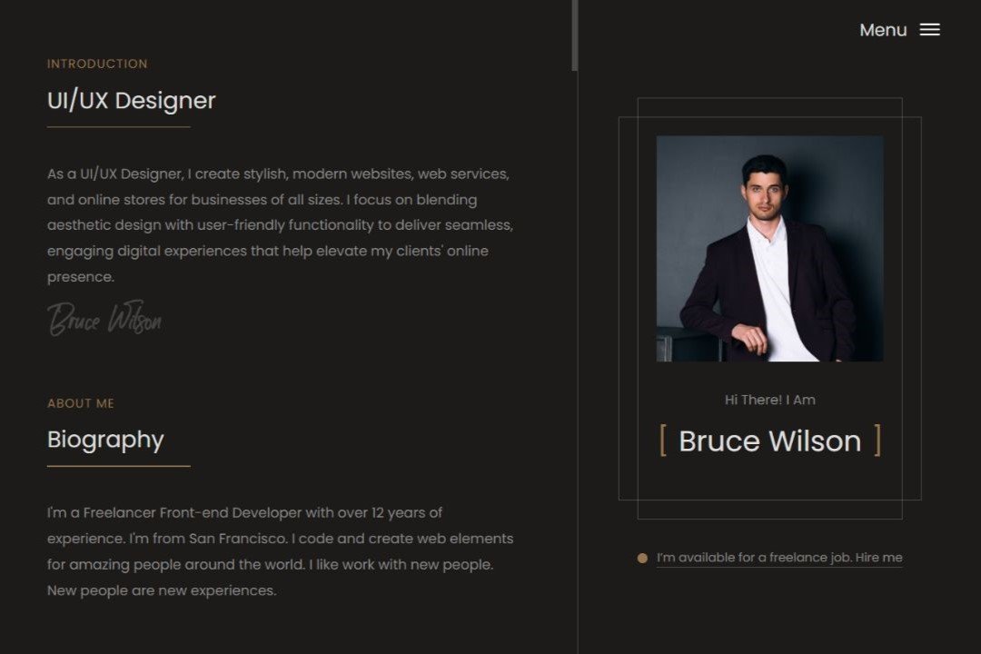 Bruce's Standard Portfolio Website