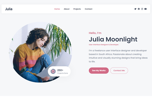 Julia's Basic Portfolio Website