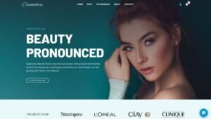 1. Cosmetics Standard eCommerce Website - Hero Section