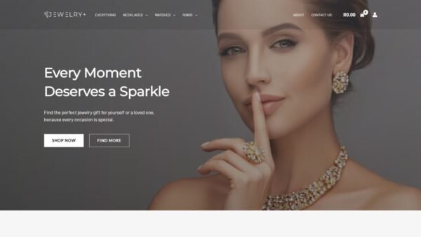 1. Jewelry Standard eCommerce Website - Hero Section