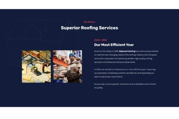 SkyGuard Roofing Standard Business Website