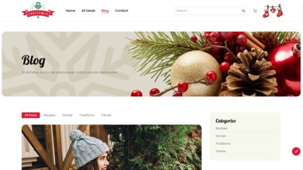 12. Christmas Premium eCommerce Website - Blogging Section