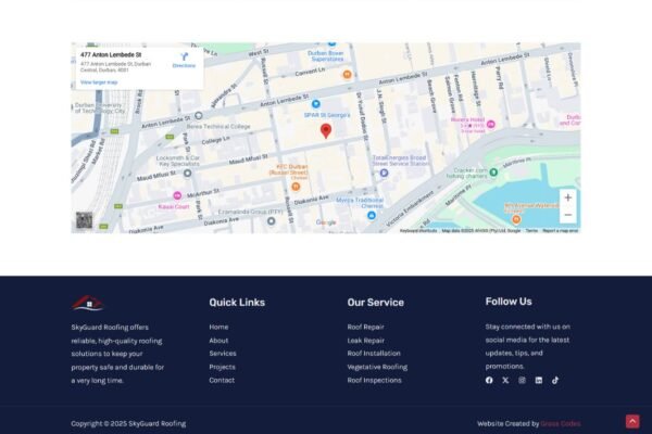 SkyGuard Roofing Standard Business Website