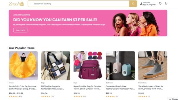 3. Zneoh Premium eCommerce Website - CTA Section