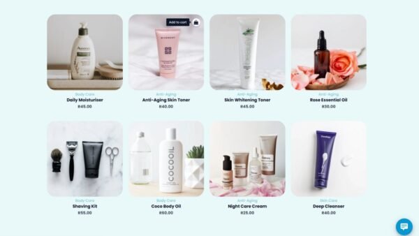 5. Cosmetics Standard eCommerce Website - Popular Products Section