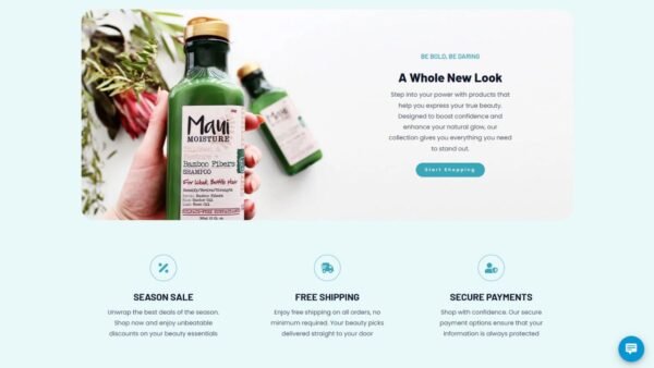 6. Cosmetics Standard eCommerce Website - CTA Section