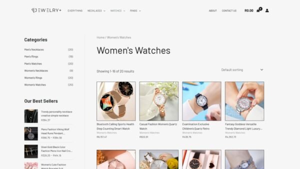6. Jewelry Standard eCommerce Website - Category Page