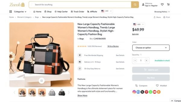 9. Zneoh Premium eCommerce Website - Single Product Section