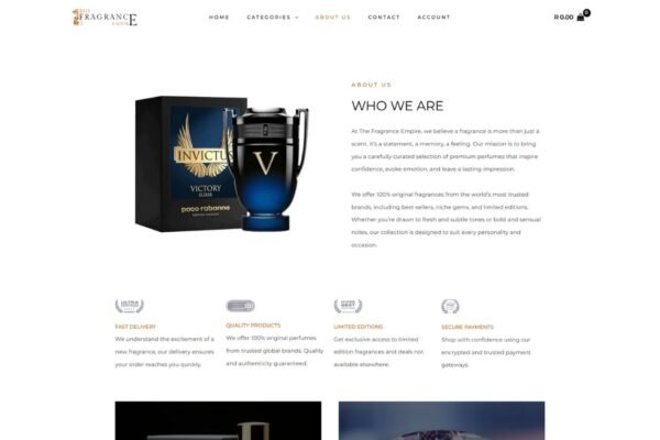 Fragrance eCommerce Website