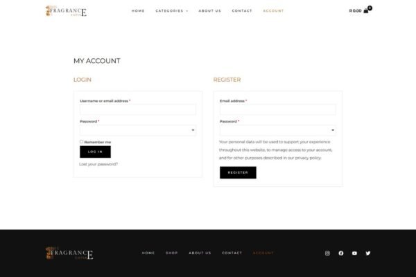 Fragrance eCommerce Website
