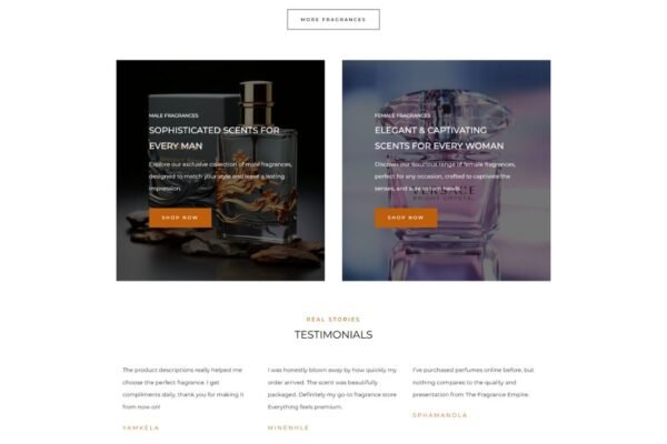 Fragrance eCommerce Website