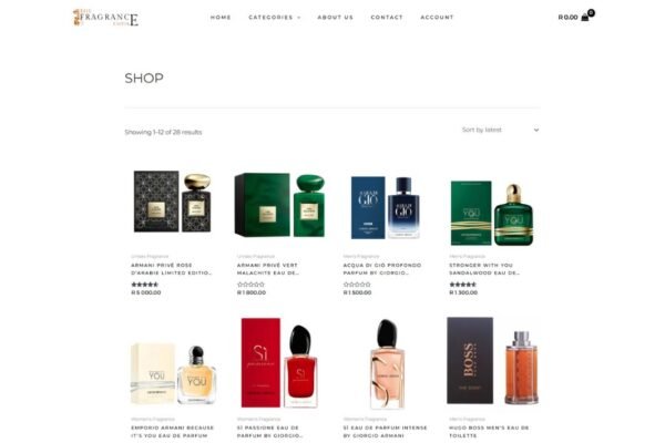 Fragrance eCommerce Website