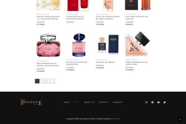 Fragrance eCommerce Website