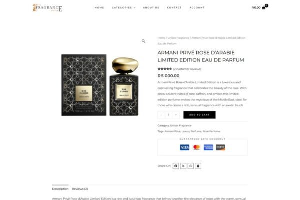 Fragrance eCommerce Website