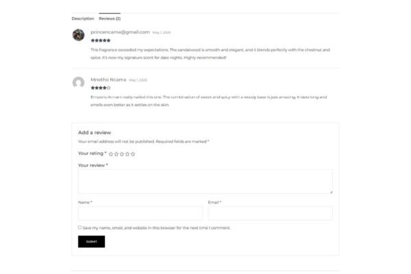 Fragrance eCommerce Website