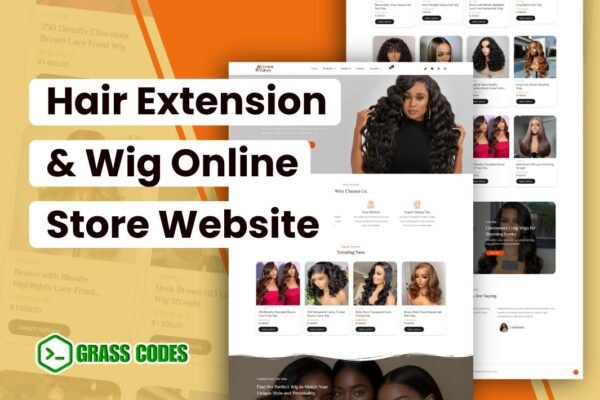 Hair Extension & Wig Online Store Website